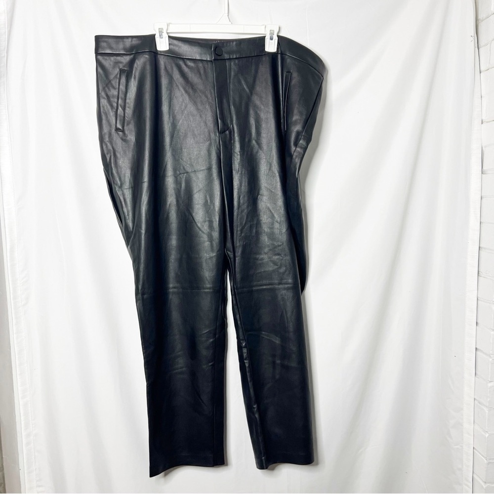 NEW with tags Eloquii Faux Leather Straight Leg Pants